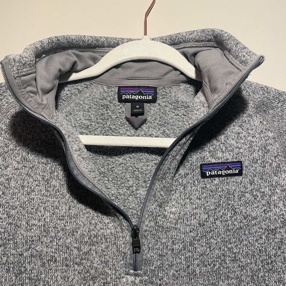 Patagonia grey quarter zip size medium